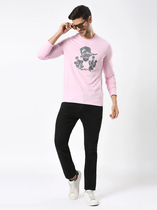 Being Human Clothing Men  T-Shirts-Light Pink