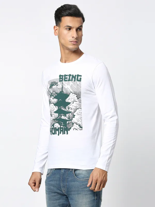 Being Human Men  T-Shirts-White