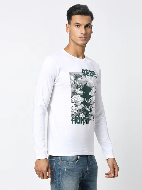 Being Human Men  T-Shirts-White