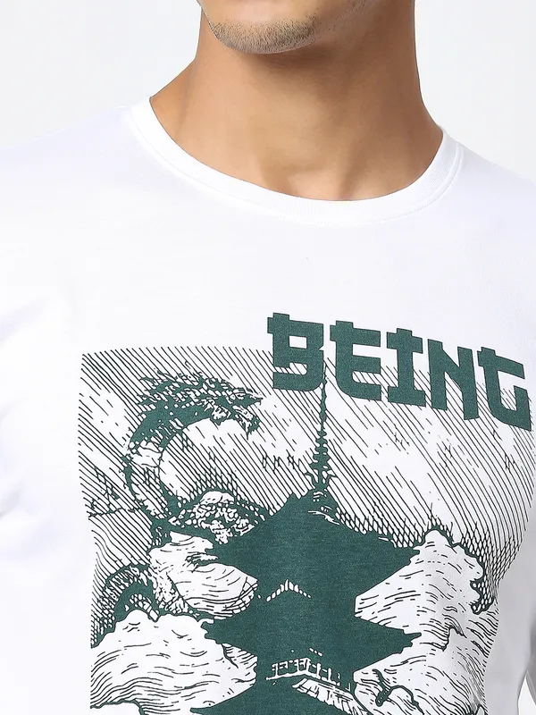 Being Human Men  T-Shirts-White