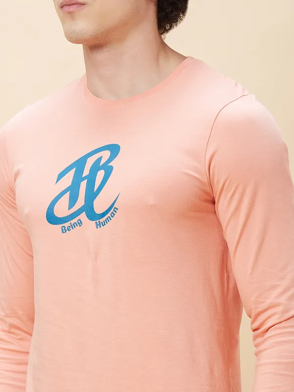 Being Human Clothing Men  T-Shirts-Coral