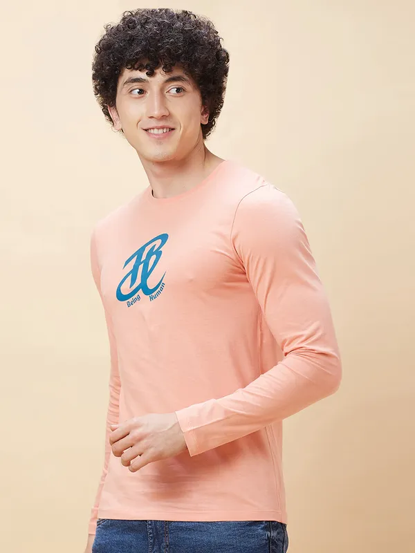 Being Human Clothing Men  T-Shirts-Coral