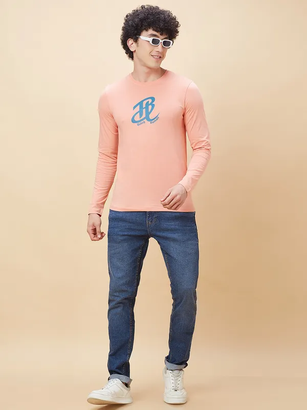 Being Human Clothing Men  T-Shirts-Coral