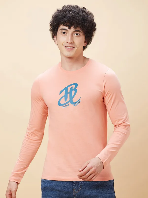 Being Human Clothing Men  T-Shirts-Coral