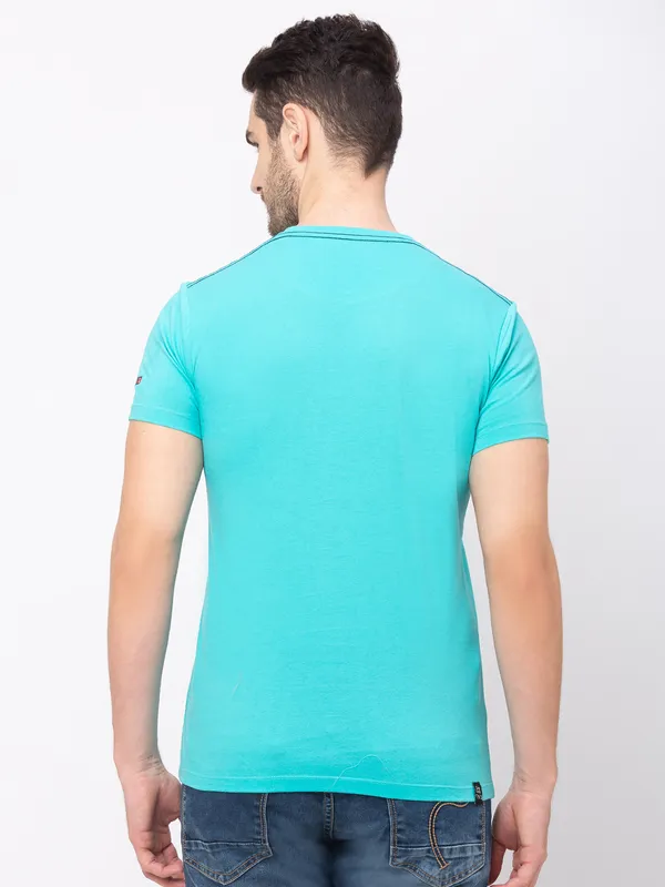 Being Human Clothing Men Regular Fit Crew Neck T-Shirts-Green