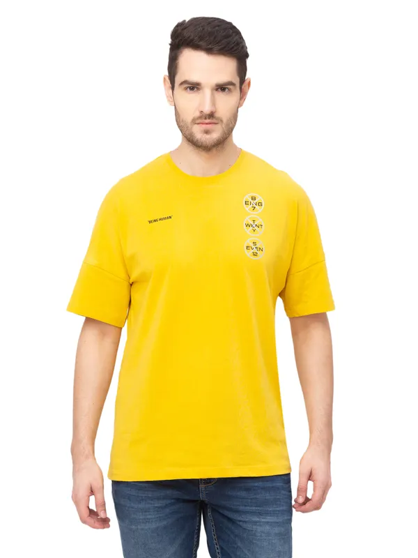 Being Human Clothing Men Regular Fit Crew Neck T-Shirts-Sulfer