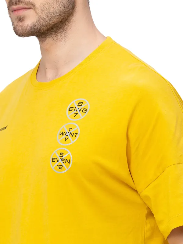Being Human Clothing Men Regular Fit Crew Neck T-Shirts-Sulfer