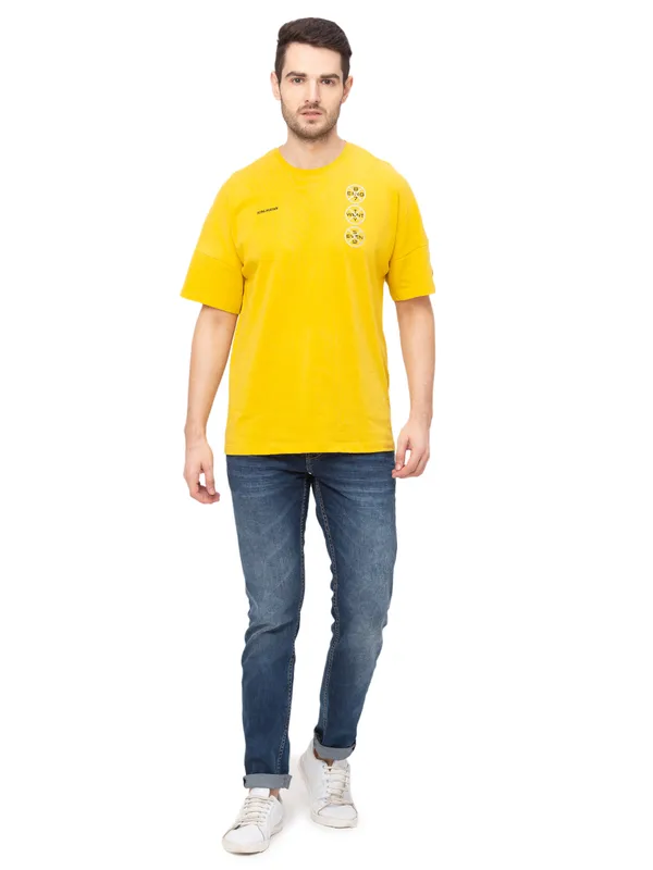Being Human Clothing Men Regular Fit Crew Neck T-Shirts-Sulfer