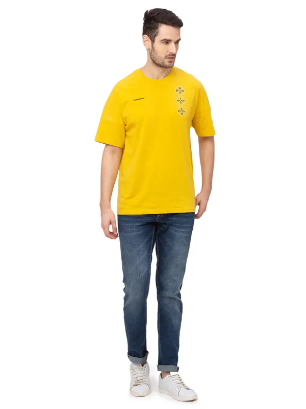 Being Human Clothing Men Regular Fit Crew Neck T-Shirts-Sulfer