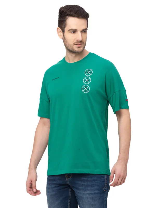 Being Human Clothing Men Regular Fit Crew Neck T-Shirts-Vivid Green