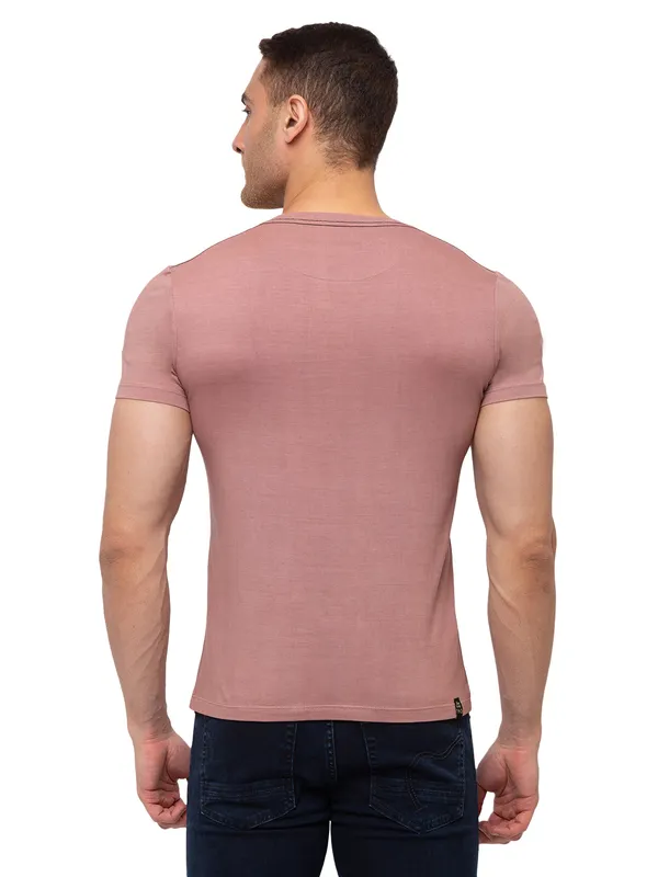 Being Human Clothing Men Regular Fit Crew Neck T-Shirts-Wine