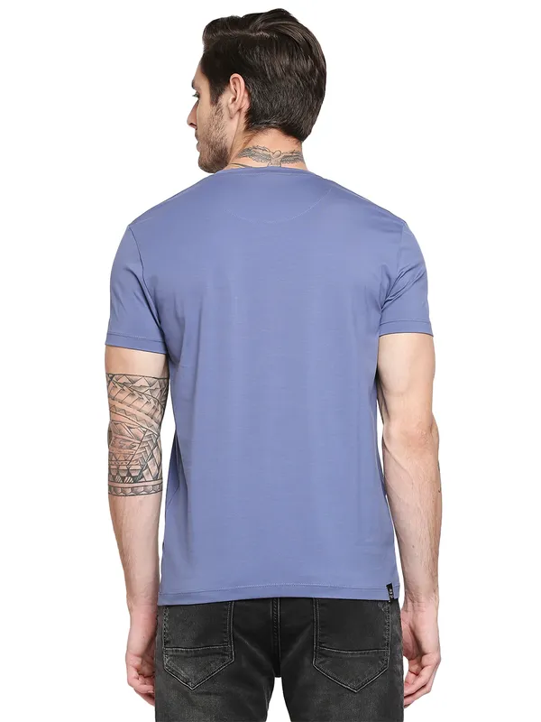 Being Human Slim Fit Men Crew Neck T-Shirts-Blue