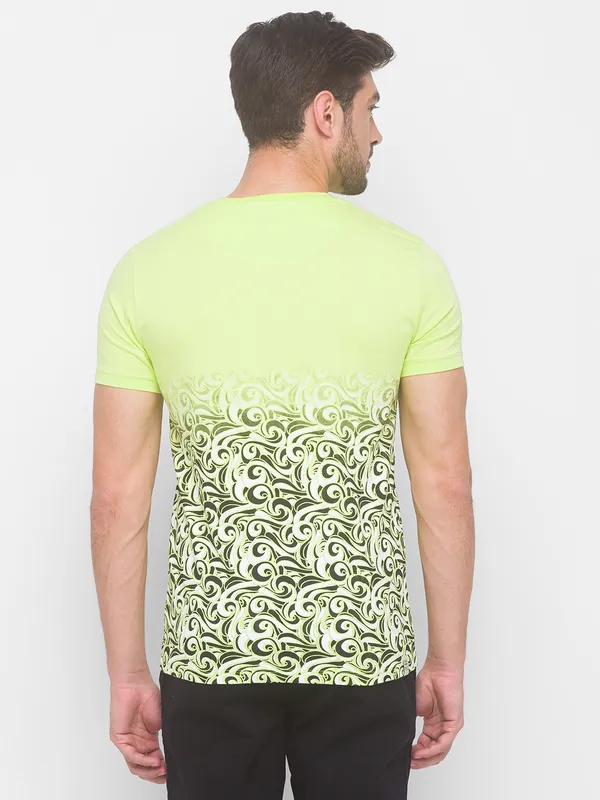 Being Human Slim Fit Men Crew Neck T-Shirts-Wax Yellow