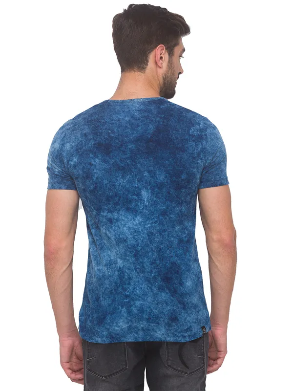 Being Human Clothing Men Slim Fit Crew Neck T-Shirts-Navy