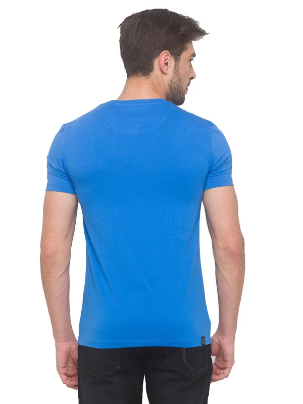 Being Human Clothing Men Regular Fit Crew Neck T-Shirts-Blue