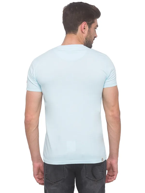 Being Human Slim Fit Men Crew Neck T-Shirts-Avocado