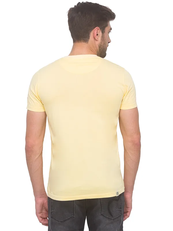 Being Human Slim Fit Men Crew Neck T-Shirts-Caribe