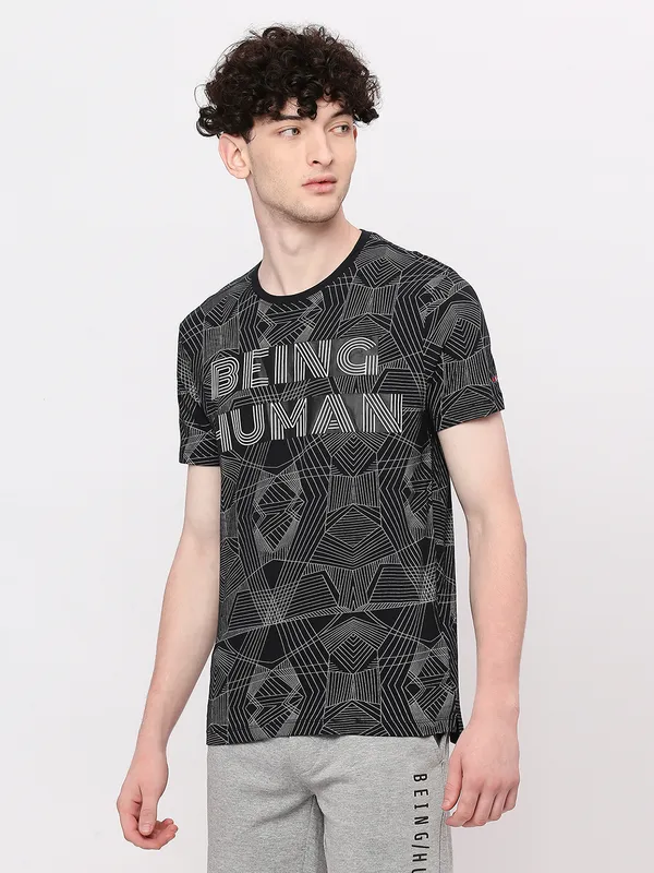 Being Human Men Regular T-Shirts-Black