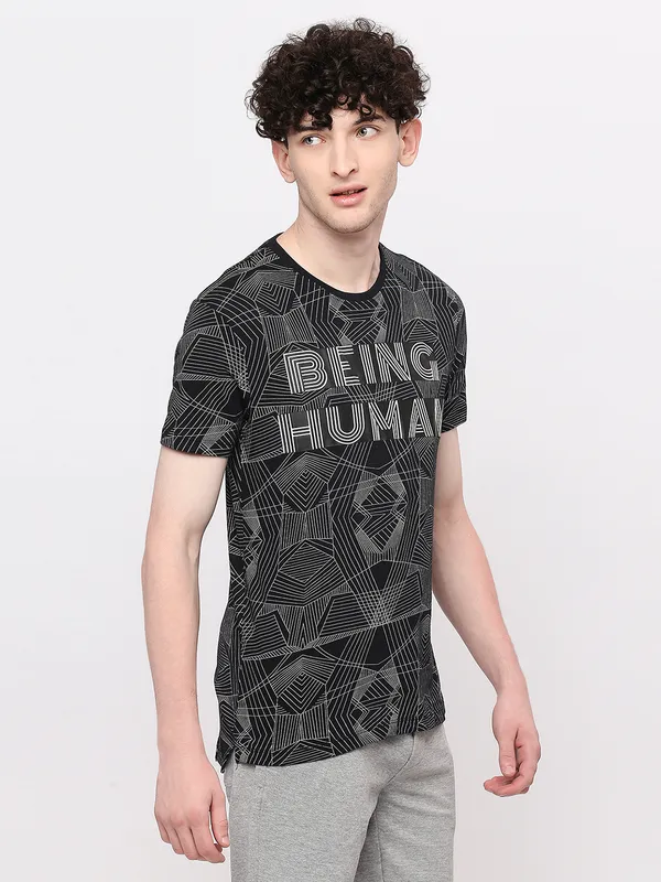 Being Human Men Regular T-Shirts-Black