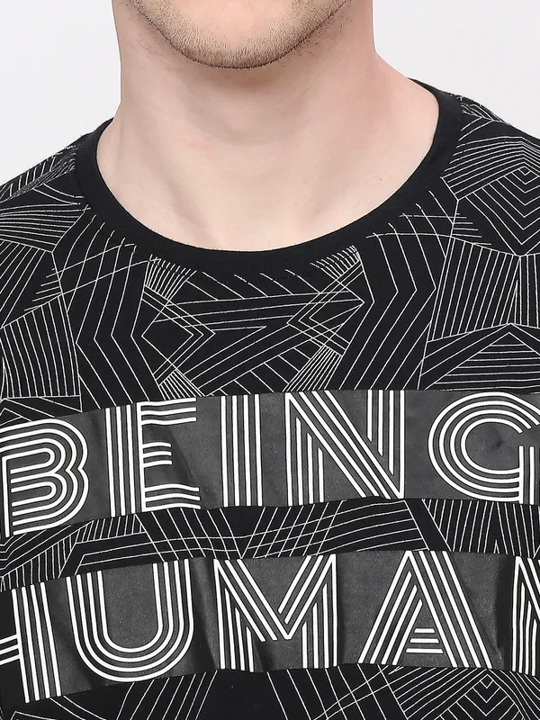 Being Human Men Regular T-Shirts-Black
