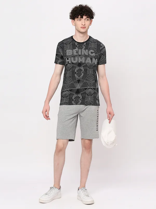 Being Human Men Regular T-Shirts-Black