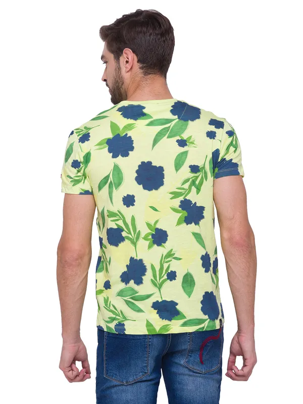 Being Human Clothing Men Regular Fit Crew Neck T-Shirts-Wax Yellow