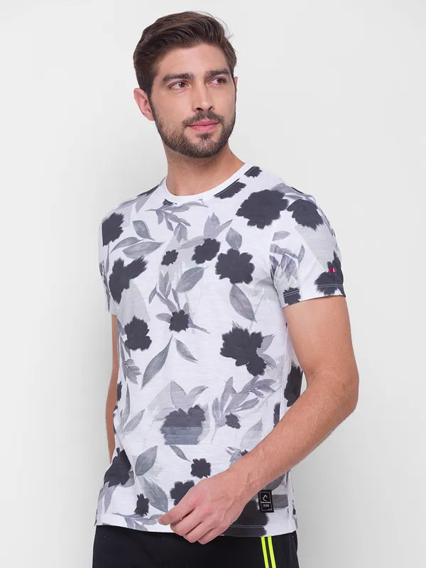 Being Human Clothing Men Regular Fit Crew Neck T-Shirts-White