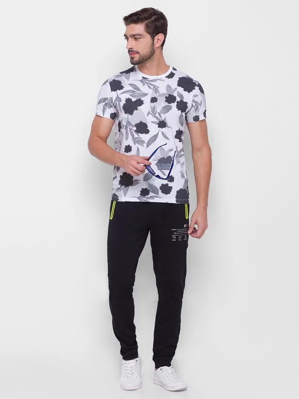 Being Human Clothing Men Regular Fit Crew Neck T-Shirts-White