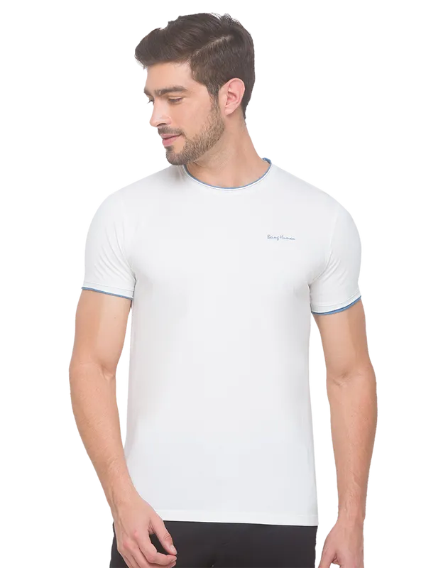 Being Human Clothing Men Regular Fit Crew Neck T-Shirts-White