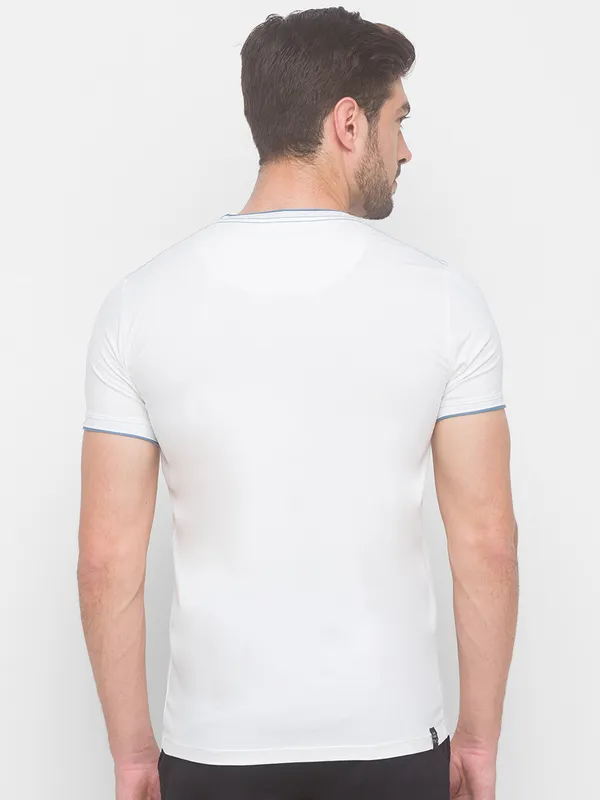 Being Human Clothing Men Regular Fit Crew Neck T-Shirts-White