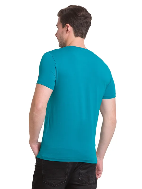 Being Human Clothing Men Regular Fit Crew Neck T-Shirts-Green