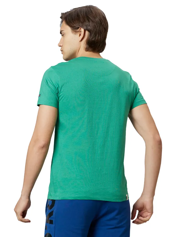Being Human Regular Fit Men Crew Neck T-Shirts-Green