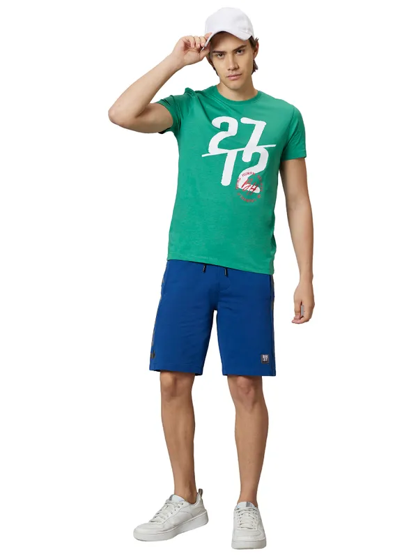 Being Human Regular Fit Men Crew Neck T-Shirts-Green