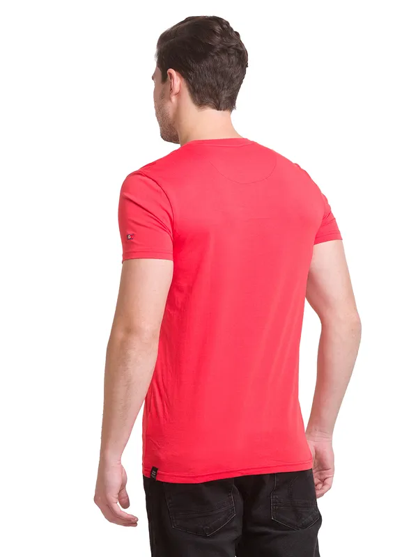 Being Human Regular Fit Men Crew Neck T-Shirts-Red