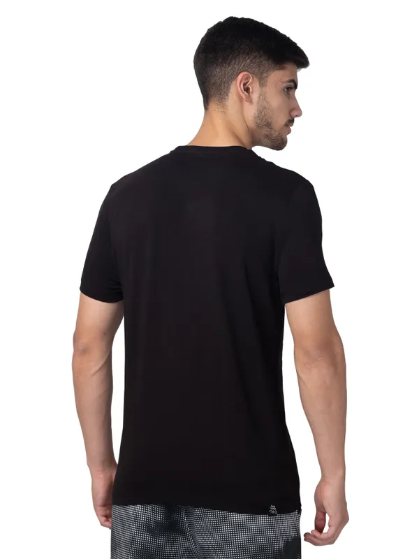 Being Human Regular Fit Men Crew Neck T-Shirts-Black