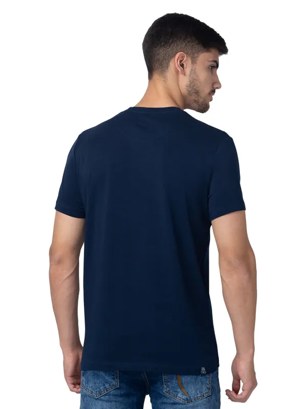 Being Human Regular Fit Men Crew Neck T-Shirts-Navy