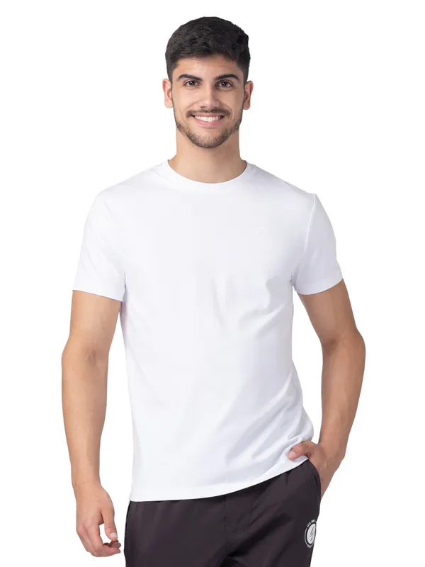 Being Human Regular Fit Men Crew Neck T-Shirts-White