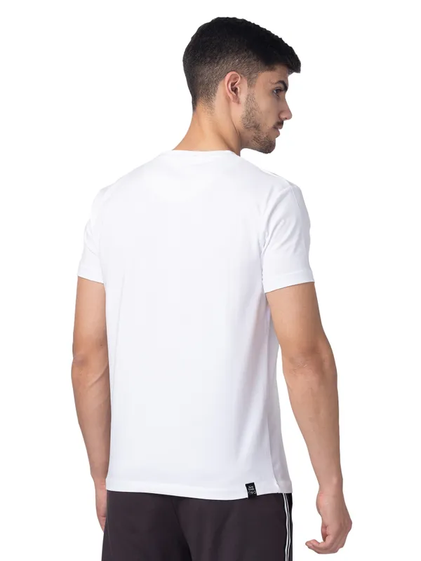 Being Human Regular Fit Men Crew Neck T-Shirts-White