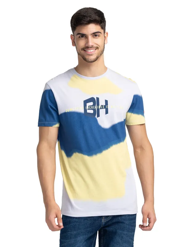 Being Human Clothing Men Regular Fit Crew Neck T-Shirts-Pastal Lilac