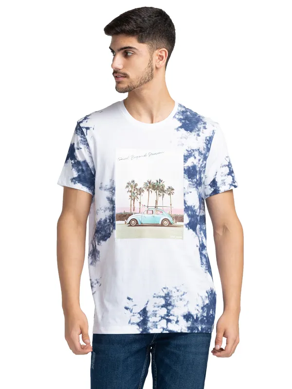Being Human Regular Fit Men Crew Neck T-Shirts-Snow White
