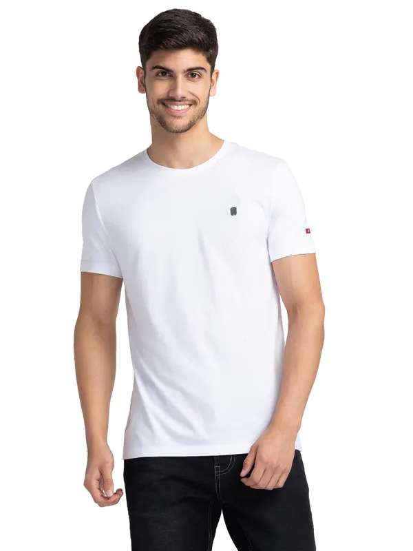 Being Human Regular Fit Men Crew Neck T-Shirts-White