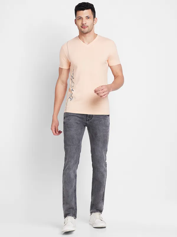 Being Human Clothing Men  T-Shirts-Apricot