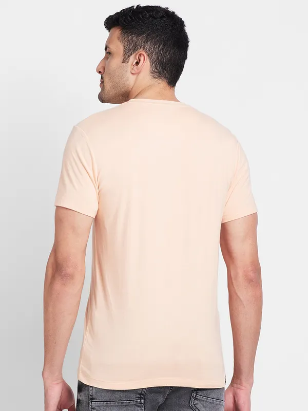 Being Human Clothing Men  T-Shirts-Apricot