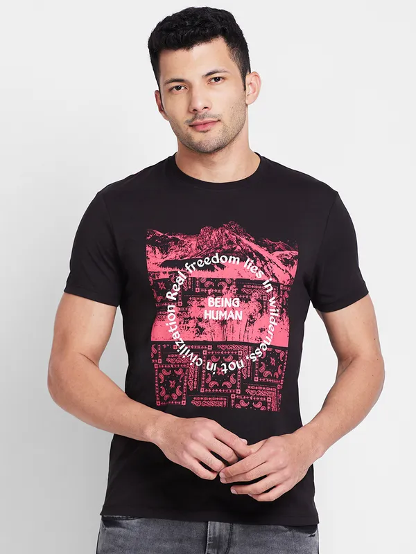 Being Human Clothing Men  T-Shirts-Black