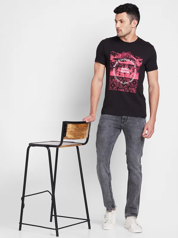 Being Human Clothing Men  T-Shirts-Black