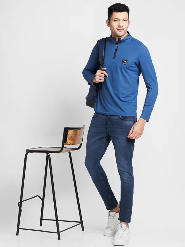 Being Human Clothing Men  T-Shirts-Navy