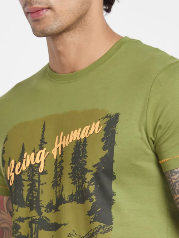 Being Human Men  T-Shirts-Moss