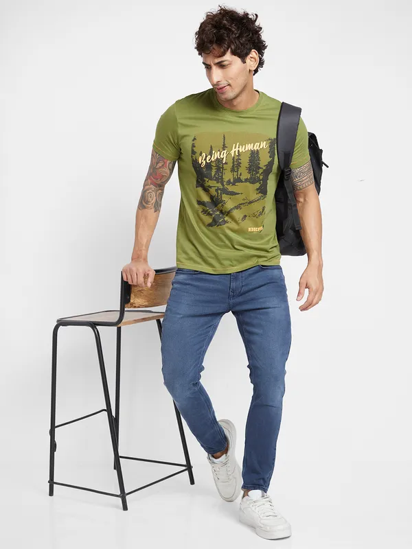 Being Human Men  T-Shirts-Moss