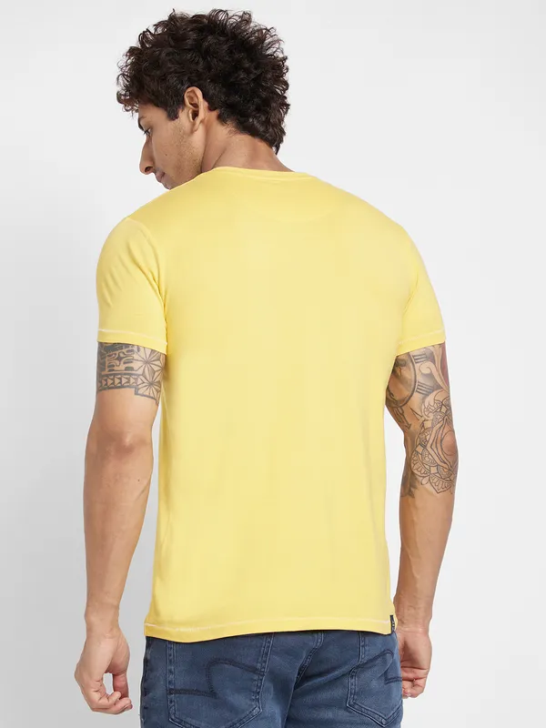 Being Human Men  T-Shirts-Yellow