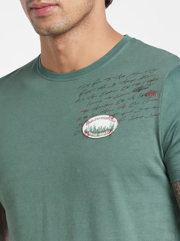 Being Human Clothing Men  T-Shirts-Forest Green